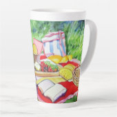Waterverf picknickdatum latte mok (Rechterhoek)