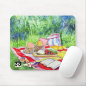 Waterverf picknickdatum muismat (Met muis)