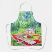 Waterverf picknickdatum schort (Voorkant)