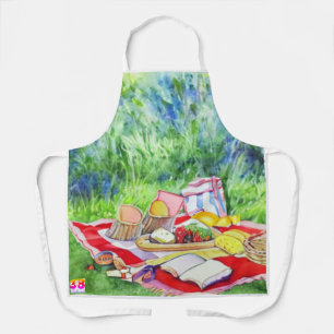 Waterverf picknickdatum schort
