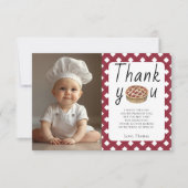 Waterverf Pie Baby Cook verjaardagsfeestje Bedankkaart (Voorkant)