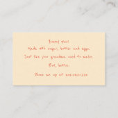 Waterverf Pie Bakery Visitekaartje (Achterkant)