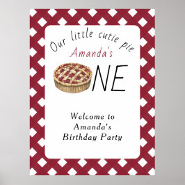 Waterverf Pie Kids Verjaardag Poster