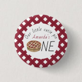 Waterverf Pie Kids Verjaardag Ronde Button 3,2 Cm (Voorkant)