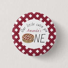 Waterverf Pie Kids Verjaardag Ronde Button 3,2 Cm