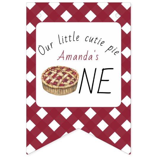 Waterverf Pie Kids Verjaardag Vlaggetjes (Eerste vlag)