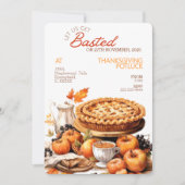 Waterverf Pie Rustieke Thanksgiving Potluck Uitnod Feestdagenkaart (Voorkant)