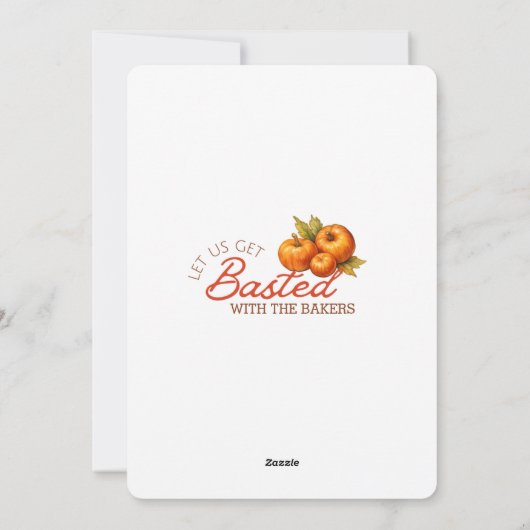 Waterverf Pie Rustieke Thanksgiving Potluck Uitnod Feestdagenkaart (Achterkant)