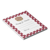 Waterverf Pie verjaardagstijd capsule bericht Notitieblok (Schuin)