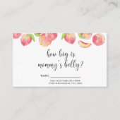 Waterverf piept hoe groot de buik van mama is informatiekaartje (Voorkant)