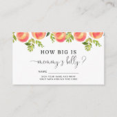 Waterverf piept hoe groot de buik van mama is informatiekaartje (Voorkant)