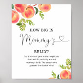 Waterverf piept hoe groot de buik van mama is poster (Voorkant)