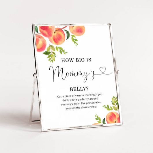 Waterverf piept hoe groot de buik van mama is poster