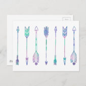 Waterverf Pijl afdrukken Briefkaart (Voorkant / Achterkant)