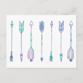 Waterverf Pijl afdrukken Briefkaart (Voorkant)