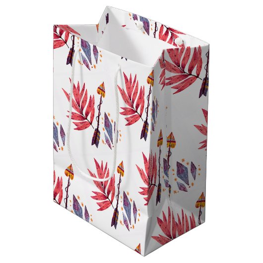 Waterverf pijl en diamant medium cadeauzakje (Voorkant Gekanteld)