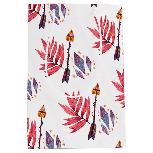 Waterverf pijl en diamant medium cadeauzakje (Voorkant)