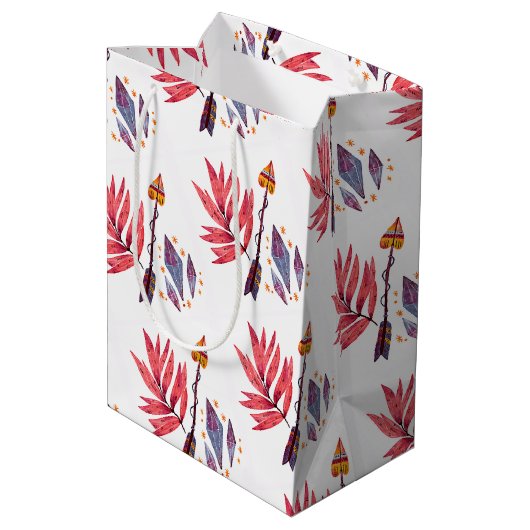 Waterverf pijl en diamant medium cadeauzakje (Achterkant Gekanteld)