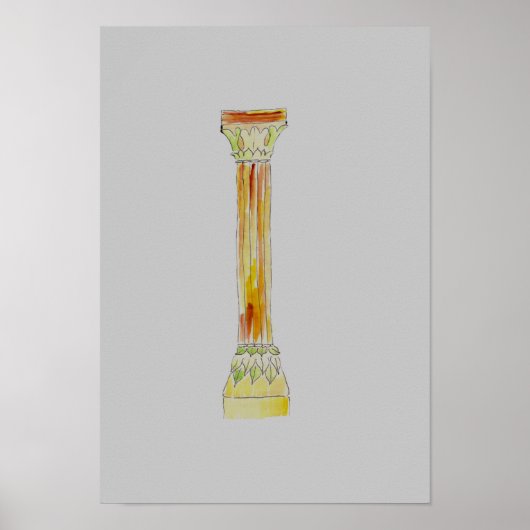 Waterverf pijler 1 poster (Voorkant)