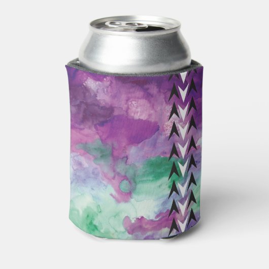 Waterverf pijlpunt kan ontwerpen blikjeskoeler (Blikje Achterkant)