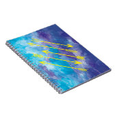 Waterverf pijlt laptopjournaal notitieboek (Rechterzijde)