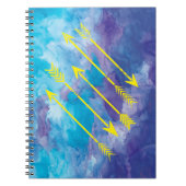 Waterverf pijlt laptopjournaal notitieboek (Voorkant)