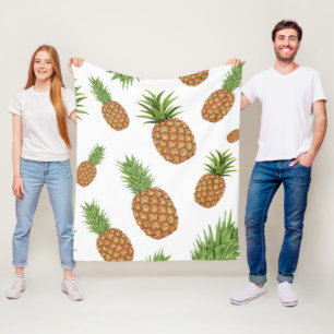Waterverf pijnappelpatroon 1 fleece deken