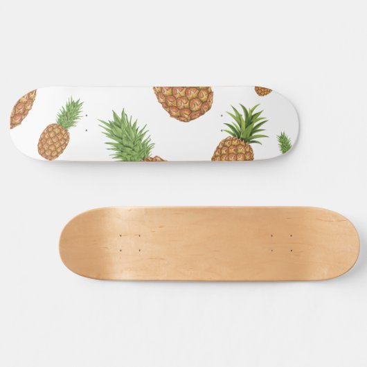 Waterverf pijnappelpatroon 1 persoonlijk skateboard (Horizontaal)