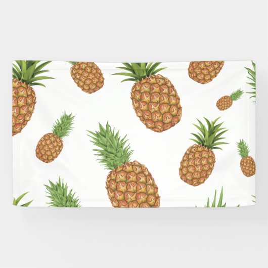 Waterverf pijnappelpatroon 1 spandoek (Horizontaal)