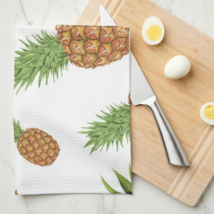 Waterverf pijnappelpatroon 1 theedoek