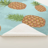 Waterverf pijnappelpatroon 2 sherpa deken (3/4)