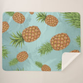 Waterverf pijnappelpatroon 2 sherpa deken (Voorkant (horizontaal))