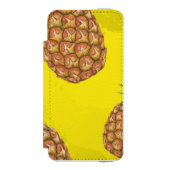 Waterverf pijnappelpatroon 3 incipio iPhone portemonnee hoesje (Voorkant Agenda)