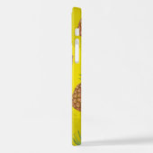 Waterverf pijnappelpatroon 3 iPhone hoesje (Linkerkant)