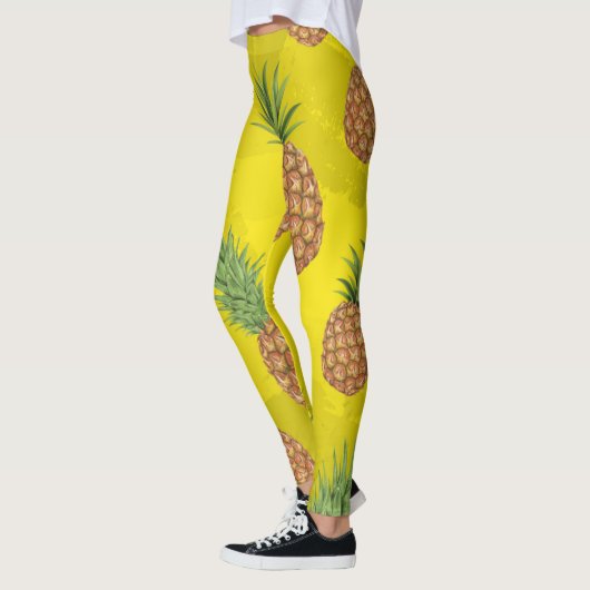 Waterverf pijnappelpatroon 3 leggings (Links)