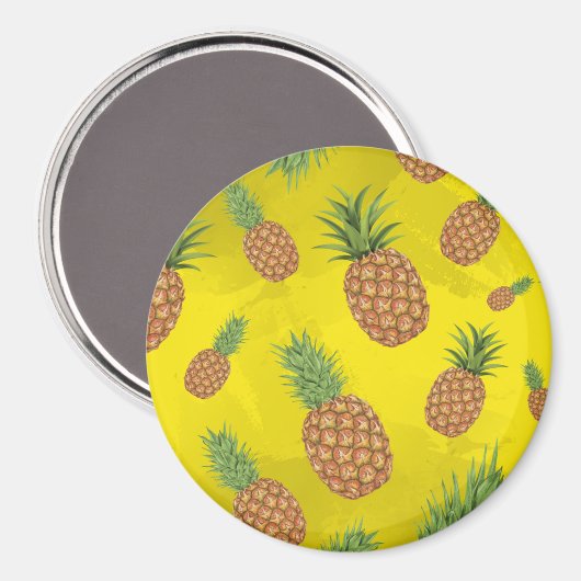Waterverf pijnappelpatroon 3 magneet (Voorkant / Achterkant)