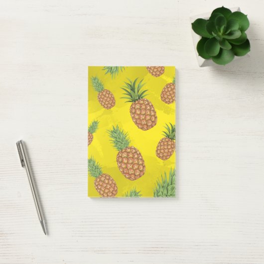 Waterverf pijnappelpatroon 3 post-it® notes (Kantoor)