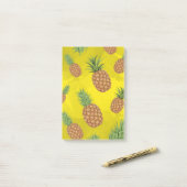 Waterverf pijnappelpatroon 3 post-it® notes (Op bureau)