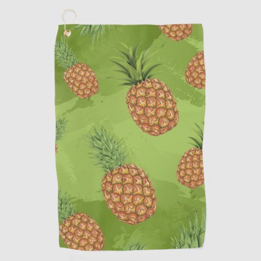 Waterverf pijnappelpatroon 4 golfhanddoek (Voorkant)