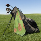 Waterverf pijnappelpatroon 4 golfhanddoek (Groen)