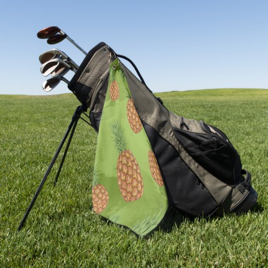 Waterverf pijnappelpatroon 4 golfhanddoek (Groen)