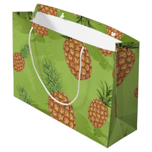 Waterverf pijnappelpatroon 4 groot cadeauzakje (Achterkant Gekanteld)