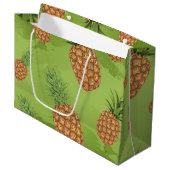 Waterverf pijnappelpatroon 4 groot cadeauzakje (Voorkant Gekanteld)