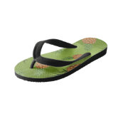 Waterverf pijnappelpatroon 4 kinder teenslippers (Schuin)