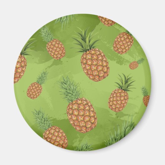 Waterverf pijnappelpatroon 4 magneet (Voorkant)