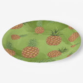 Waterverf pijnappelpatroon 4 papieren bordje (Gekanteld)