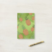 Waterverf pijnappelpatroon 4 post-it® notes (Op bureau)