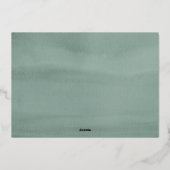 Waterverf Pijnbomen 3 Fotocollage Kerst Folie Feestdagenkaart (Achterkant)