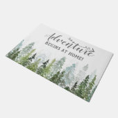 Waterverf pijnbomen | Avontuur begint thuis Deurmat (Schuin)