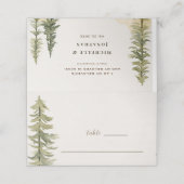 Waterverf Pijnbomen Bijbel Verse Bruiloft Plaatskaartje (Buitenkant ongevouwen)